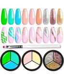 Solid Gel Polish Set - 3 in 1 Pudding Cream Colors for Nail Art | Soak Off LED UV Nail Polish with Brushes - Nude Pink G004 - Buy Online on GoSupps.com