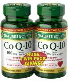 Buy Nature's Bounty CoQ10 100mg Twin Pack - 60 Count x 2 Pack | Premium Quality Supplement for Heart Health | Fast International Shipping - Buy Online on GoSupps.com