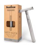 Double Edge Safety Razor Silver| Zero Waste Razor for Men and Women | Safety Razor Eco-Friendly | Fits All DE Razor Blades | Eco-Friendly and Reusable | Classic Safety Razor Metal | Bambaw - Buy Online on GoSupps.com