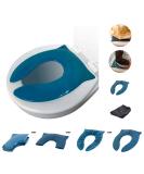 THREE LITTLE TOTS Portable Potty Seat - Dark Teal Folding Travel Potty for Girls and Boys - Safe and Modern Design - Fits Round and Oval Toilets - Includes Travel Bag - Buy Online on GoSupps.com