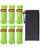 Hikeman 4mm Outdoor Guy Lines Tent Cords Lightweight Camping Rope with Aluminum Guylines Adjuster Tensioner Pouch for Tent Tarp, Canopy Shelter, Camping, Hiking, Backpacking Fluorescent Green - Buy Online on GoSupps.com