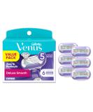 Gillette Venus Deluxe Smooth Swirl Womens Razor Blade Refills, 6 Count, Moisture Ribbon to Protect Against Irritation (Pack of 1) - Buy Online on GoSupps.com