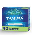 Tampax Tampons with Flushable Cardboard Applicator - Super - 40 ct - Buy Online on GoSupps.com