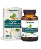 Himalaya Organic Ashwagandha, 2 Month Supply for Stress Relief, USDA Certified Organic, Non-GMO, Gluten-Free Supplement, 100% Ashwagandha powder & extract, 670 mg, 60 Caplets - Buy Online on GoSupps.com