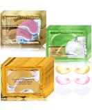 DuoZeng 30 Pairs Under Eye Patches - Collagen Crystal Eye Masks for Dark Circles, Puffiness, and Moisturizing - Yellow+Pink+Green - Women's Eye Bags Treatment - Buy Online on GoSupps.com