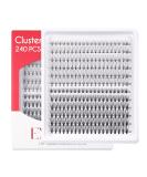 EXTENIFY Eyelash Individual Lashes DIY Kit 0.07mm 10|20 Roots 240 Clusters C Curl 8-14mm - Natural False Eyelash Extension for Home Use - Buy Online on GoSupps.com