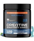 High Strength Creatine Monohydrate Gummies | 5g Per Serving Blueberry Flavor | Pre Workout Energy Boost - Buy Online on GoSupps.com
