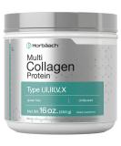 Horbaach Multi Collagen Protein Powder 16 oz | Type I, II, III, V, X | Hydrolyzed Peptides | Keto & Paleo | Unflavored & Gluten Free - Buy Online on GoSupps.com