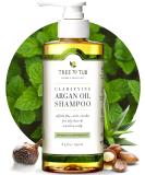 Tree to Tub Peppermint Shampoo - Clarifying, Sulfate-Free Shampoo for Oily Hair & Sensitive Scalp - Organic Argan Oil & Aloe Vera - 8.5 Fl Oz - Buy Online on GoSupps.com