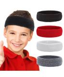 Yolev 4 pieces sports headband for children hair band young welding band welding head band headband headband headband basketball suit sport men women welding band red gray white Black - Buy Online on GoSupps.com
