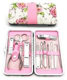 Alibuy 12 in 1 Manicure Pedicure Set with Toenail Clippers and Cuticle Cutters - Stainless Steel Grooming Kit for Men Women - Travel Case Included - Buy Online on GoSupps.com