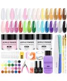 Acrylic Nail Kit for Beginners | 27 Colors Acrylic Powder & 41-Piece Nail Art Set | Complete Acrylic Nail Starter Kit with Tools & Tips - Buy Online on GoSupps.com