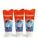 Colgate Kids 3-Pack Mild Bubble Fruit Flavor Toothpaste - Fluoride Protection for Cavity & Enamel, 3.5 oz - Buy Online on GoSupps.com