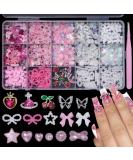 3D Silver Butterfly Cherry Planet Nail Charms - Rhinestones Pearls & Assorted Gems for Nail Art DIY Manicure - International Shipping Available - Buy Online on GoSupps.com