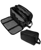 Pavilia Men's Travel Toiletry Bag | Water-Resistant Dopp Kit | PU Leather Shaving Organizer for Toiletries and Grooming Essentials - Buy Online on GoSupps.com