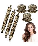 Curling without heat 3 pieces of Heatless CURLS SET Lockenwickler new non -slip Heatless Curls Heatless Curlin Silk Haarcurler for short medium -sized long hair DIY overnight curls (leopard pattern) - Buy Online on GoSupps.com