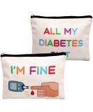 Diabetic Supplies Organizer Travel Bag - Funny Diabetes Case for Women & Men - 2 Piece Set - Great Christmas Gift - Buy Online on GoSupps.com
