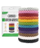 Anbar Leather Mosquito Repellent Bracelets for Adults and Kids 12 Pack Deet Free All-Natural Anti-Mosquito Tick and Insect Essential Oils 300-Hour Waterproof Outdoor Protection (Solid) - Buy Online on GoSupps.com