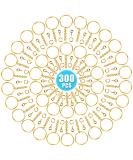 PAXCOO Keychain Rings for Crafts - 100Pcs Gold Split Key Rings, Jump Rings & Screw Eye Pins Kit for Resin Keychain Making - Buy Online on GoSupps.com