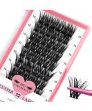 72 Pcs DIY Eyelash Extension Individual Lashes D-10mm Thin Band - Adore D-10mm - Buy Online on GoSupps.com
