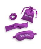 Lullify Silk Sleeping Mask and Travel Kit with Headband and Scrunchie for Healthy Natural Sleep Anywhere - Buy Online on GoSupps.com