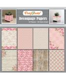 CraftTreat Pink Blooms Decoupage Paper - A4 Size - 8pcs Floral Scrapbook Paper for Furniture, Glass, Metal, Tile, Wall - Buy Online on GoSupps.com