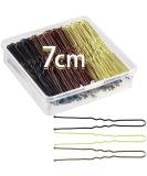 MBSomnus 150pcs U-Shaped Hair Pins Set for Women & Girls - Brown Hair Bobby Pins for Buns - Metal Hair Clips Hairdressing Salon Accessories - Black Gold Brown 7cm - Buy Online on GoSupps.com
