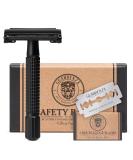 Guardenza Double-Edge Safety Razor Butterfly | Classic Matt Black Barber Razor with Blades | Premium Shaving Experience - Buy Online on GoSupps.com