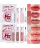 6 Colors Cute Bear Lip Glaze Set | Moisturizing Glitter Lip Gloss for Women & Girls | Tinted Shiny Lip Oil - Perfect Party Gift - Buy Online on GoSupps.com