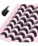 JIMIRE Russian Strip Volume Eyelashes DD Curl Fluffy False Eyelashes Look Like Lash Extensions Natural Lashes 16 Pairs Pack Russian Strip 16 Pairs -1 - Buy Online on GoSupps.com