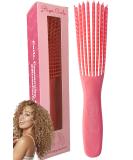 Rizos Curls Pink Detangling Flexi Brush for Curly Hair  Flexible comb glides with curls to easily detangle  no pull or pain - Buy Online on GoSupps.com