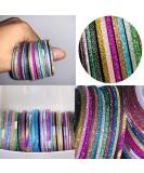 Matte Nail Art Striping Tape Lines,37 Rolls Nail Line Tape Strips for Design Glitter Gold Silver Black Nail Striping Tape Set,1mm 2mm 3mm Fingernail Color Tape Nails Decals Strips - Buy Online on GoSupps.com