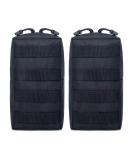 Tacticool 2 Pack Molle Pouches - Compact Water-Resistant EDC Pouch Set (2 Pack, Black) - Buy Online on GoSupps.com