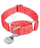Then Martingale Dog Collars - Adjustable Heavy Duty Soft & Smooth - Large/Small Dogs (2.5cm Wide Red) - Buy Online on GoSupps.com