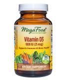 MegaFood Vitamin D3 1000 IU - 90 Tablets for Immune Support & Bone Health - Buy Online on GoSupps.com