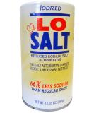 LoSalt Iodized Salt 12.35oz (Pack of 3) - Low Sodium Alternative with Iodine for Healthier Cooking - Buy Online on GoSupps.com