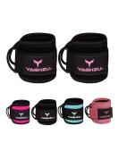 Padded Ankle Strap for Cable Machine - Adjustable Leg Straps for Gym Workouts - Black/Pink Ankle Cuffs for Glute Exercises - Buy Online on GoSupps.com