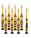 8 Bumblebee Children's Toothbrushes with Suction Cup - Fun & Functional Oral Care for Kids - Buy Online on GoSupps.com