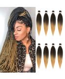 Xtrend 16 Inch EZ Braids 8Packs Pre-Stretched Easy Braiding Hair Extensions for Box Braids Hair Ombre Blonde Hot Water Setting Synthetic Fiber Hair Extensions T27# 16 Inch (Pack of 8) T27# - Buy Online on GoSupps.com