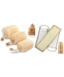 Premium Natural Egyptian Loofah Sponge and Back Scrubber Bundle - Exfoliating Shower Body Scrubbers for Radiant Skin - Buy Online on GoSupps.com