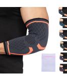 360 Relief Compression Elbow Brace Sleeve for Men and Women - Small Orange | Support for Joint Pain and Tendonitis Relief | Ideal for Tennis, Golf, Weightlifting | Includes Mesh Laundry Bag - Orange - Buy Online on GoSupps.com