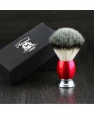 Haryali London Synthetic Hair Shaving Brush - Red Metal Handle for a Perfect Smooth Shave - Ideal Men's Grooming Tool - Buy Online on GoSupps.com