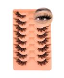 Fluffy Cat Eye Half Lashes | Mink Wispy Thick False Eyelashes - Zegaine 8 Pairs Natural Lash Pack - Buy Online on GoSupps.com