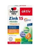Double heart Zink 15 + Histidin + vitamin C -15 mg zinc as a contribution to the normal function of the immune system and for maintaining normal skin -100 vegan depot tablets 100 pieces (1 Pack) - Buy Online on GoSupps.com