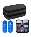 Yarwo Insulin Cooling Bag for Diabetes | Diabetic Accessories & Injection Storage | Medium Black with 2 Fridge Packs - Buy Online on GoSupps.com