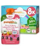 Pumpkin Organics Bio Vegetable Cereal Quetschies | Sugar-Free Baby Food (8x100g) | Vegetarian | 6+ Months | Pear Strawberry Sweet Potato Beetroot Banana Oats - Buy Online on GoSupps.com