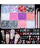 Teenitor 3000+ 3D Nail Charms & Gems - Flower & Bow Nail Art Rhinestones Pearls for Acrylic Nails | Bulk Nail Decorations - Buy Online on GoSupps.com