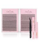Oreola 456-Piece False Eyelash Extension Set | C Curl 20D Wispy Natural Look | Includes Adhesive Tweezers & Remover - DIY Eyelash Kit - Buy Online on GoSupps.com
