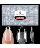 Shop Short Almond Nail Tips - 240pcs Soft Gel Acrylic Fake Nails | Half Matte Full Cover | 12 Sizes for DIY Nail Manicure - Buy Online on GoSupps.com