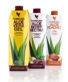 Forever Living Aloe Vera Gel Drink - Mixed Tripack - 1x Original Aloe Vera Gel 1x Aloe Berry Nectar 1x Aloe Peaches - 1L Each - Buy Online on GoSupps.com